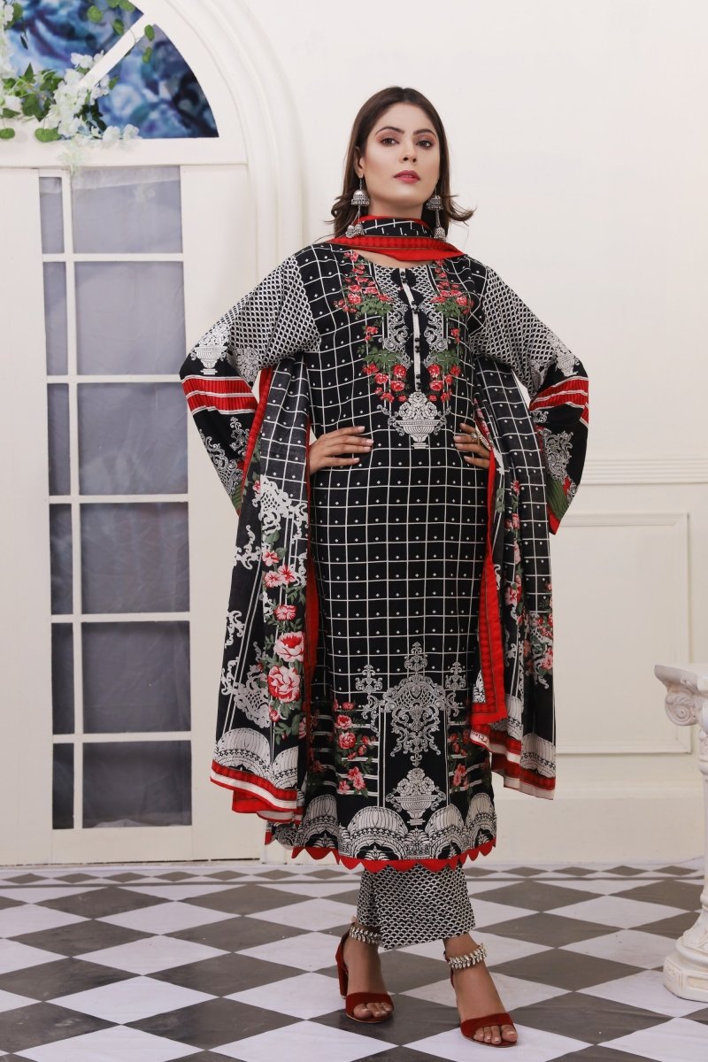 Oture Printed Linen 3 PC Suit OTU22