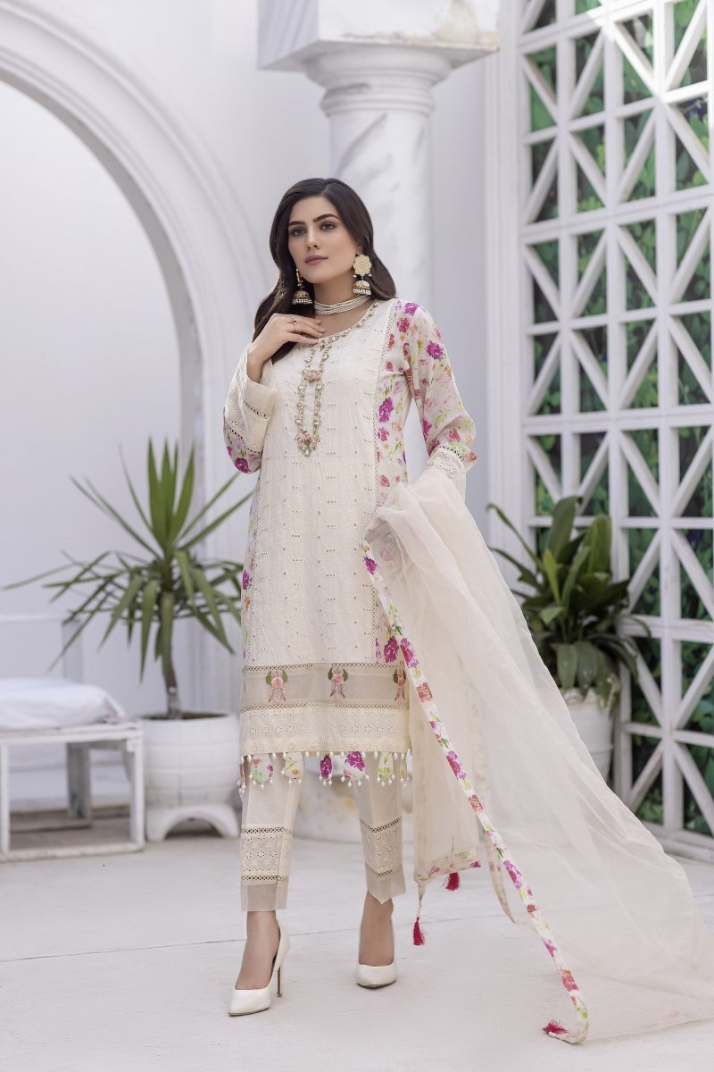 Raniya.H 3 PC Suit HUSNE JAWDAAN