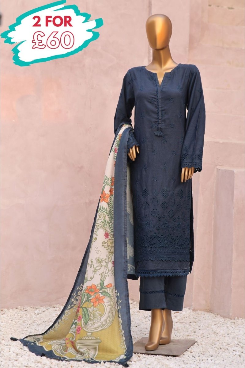 Sada Bahar Embroidered Karandi 3 Piece Suit SBA64-Designer dhaage