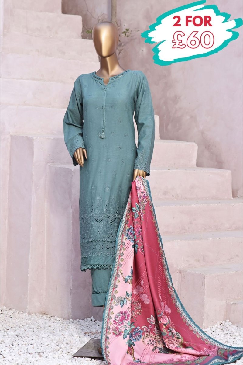 Sada Bahar Embroidered Karandi 3 Piece Suit SBA73-Designer dhaage