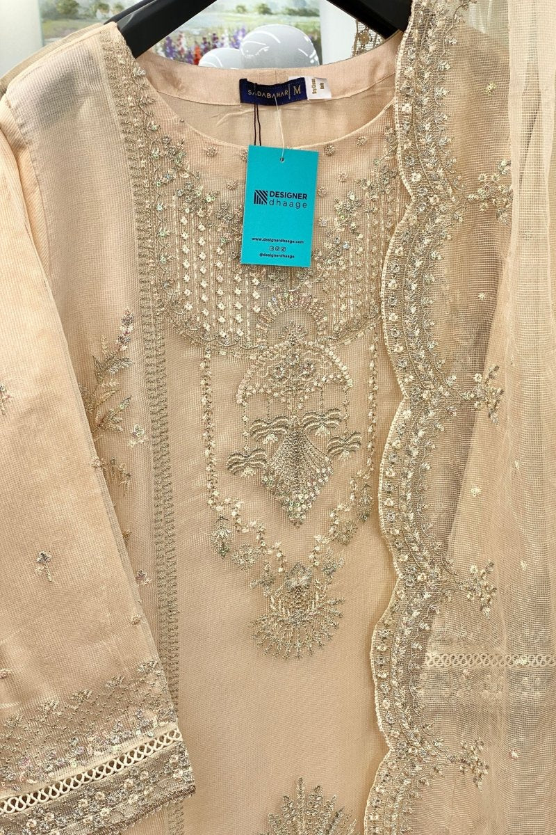 Sada Bahar Embroidered Net Formal Suit SBA41-Designer dhaage