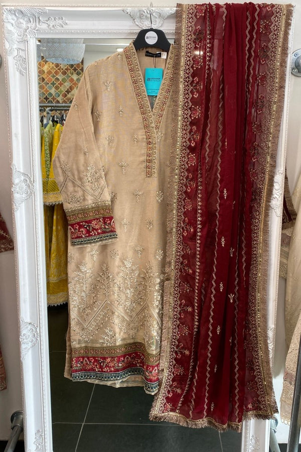 Sada Bahar Embroidered Net Formal Suit SBA43