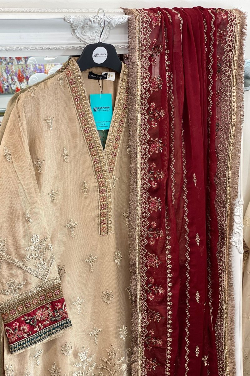 Sada Bahar Embroidered Net Formal Suit SBA43