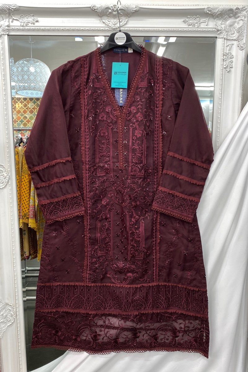 Sada Bahar Embroidered Organza Formal Suit SBA02