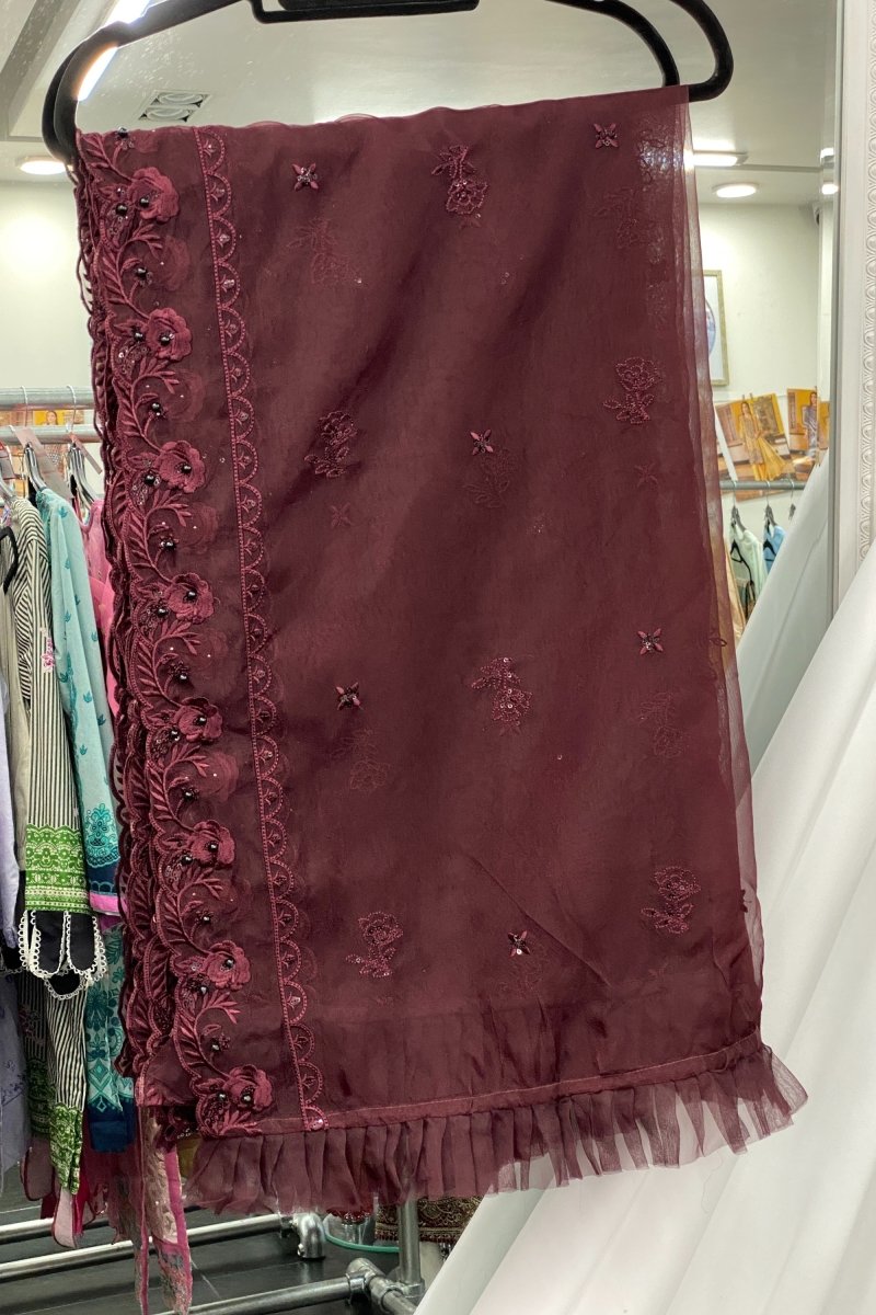 Sada Bahar Embroidered Organza Formal Suit SBA02