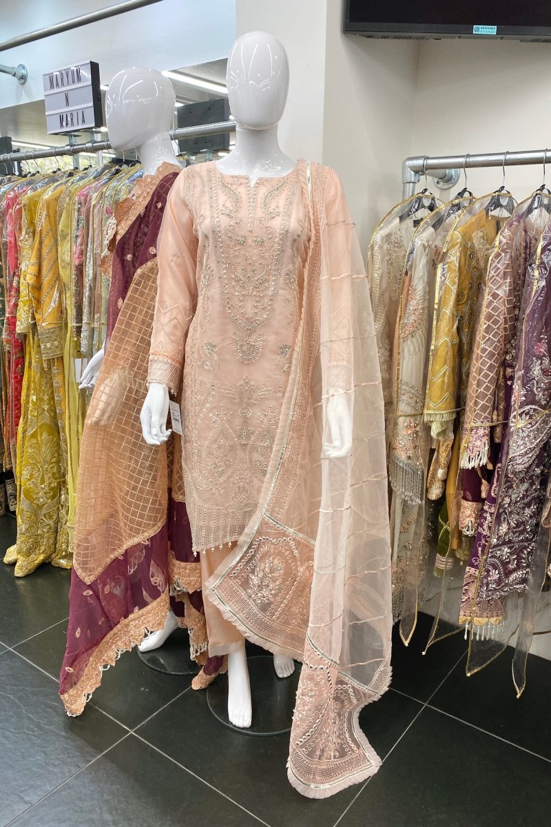 Sada Bahar Embroidered Organza Formal Suit SBA04