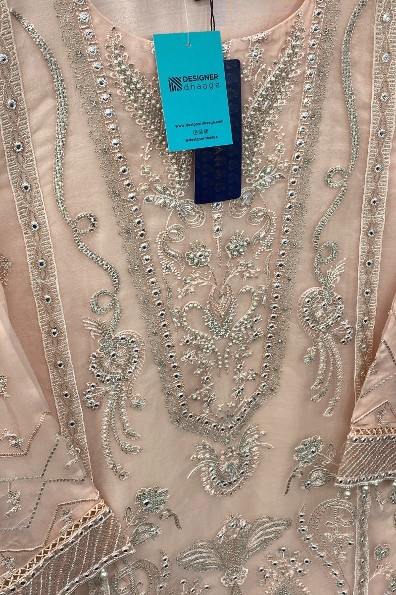 Sada Bahar Embroidered Organza Formal Suit SBA04