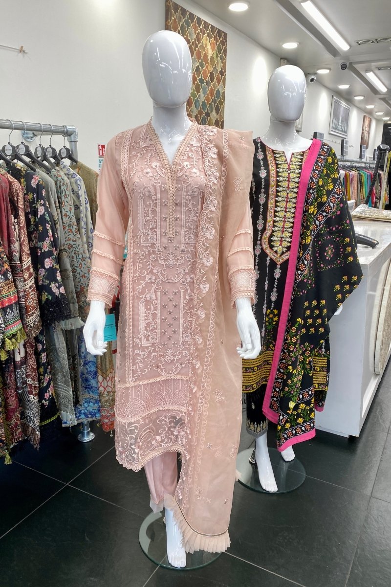 Sada Bahar Embroidered Organza Formal Suit SBA05
