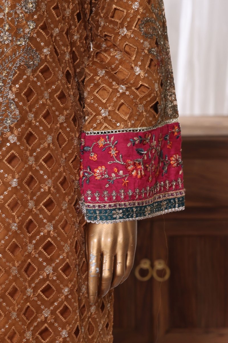 Sada Bahar Embroidered Organza Party Wear SBA76-Designer dhaage