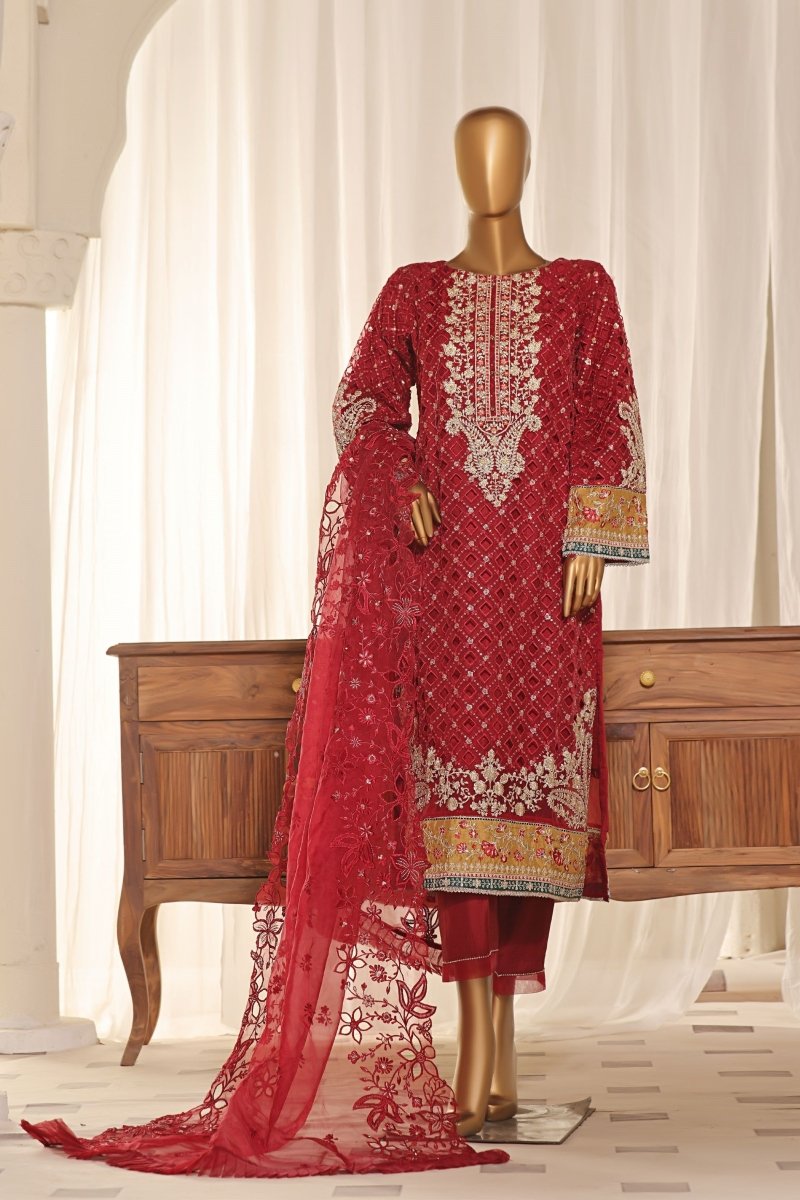 Sada Bahar Embroidered Organza Party Wear SBA77-Designer dhaage