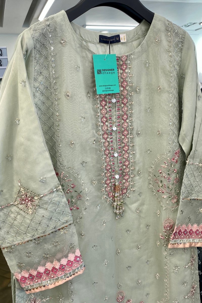 Sada Bahar Embroidered Organza Formal Suit SBA27