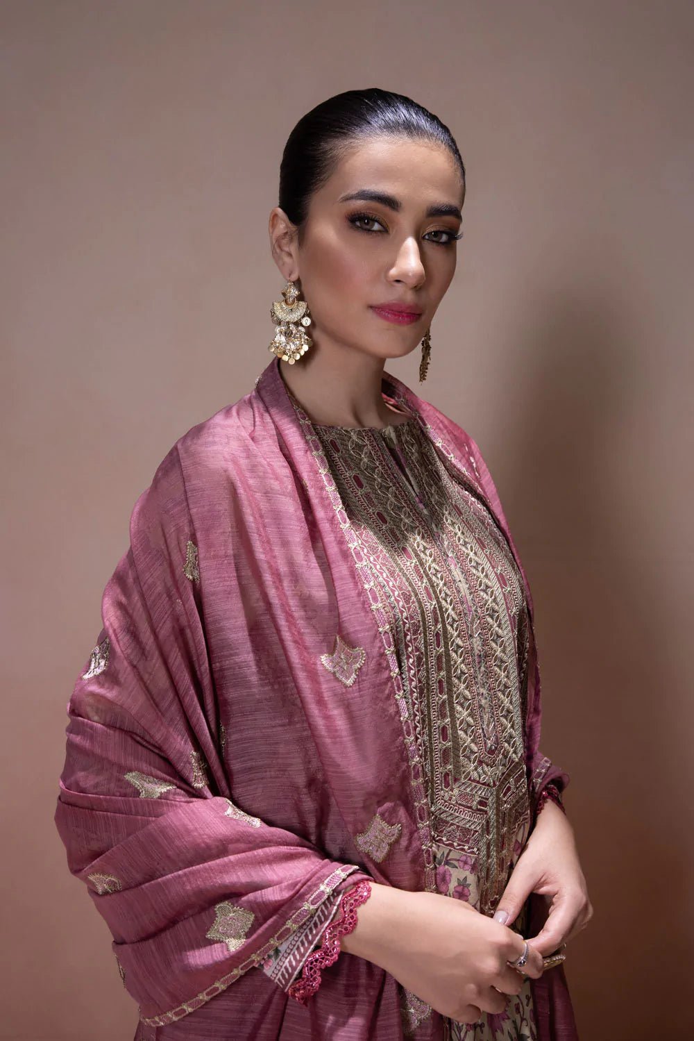 Sapphire Cotton 3 Piece Suit SAP86-Designer dhaage