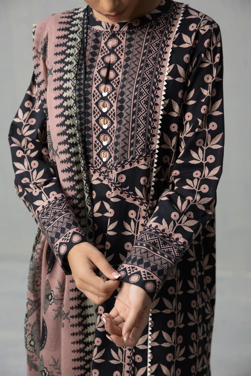 Sapphire Cotton 3 Piece Suit SAP90-Designer dhaage