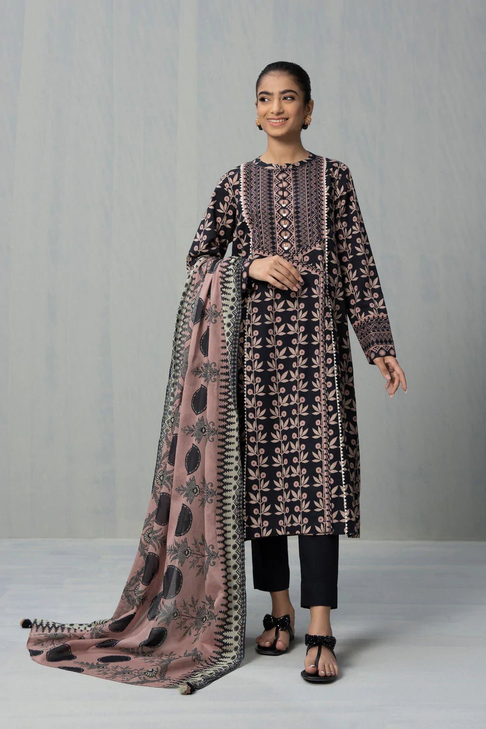 Sapphire Cotton 3 Piece Suit SAP90-Designer dhaage