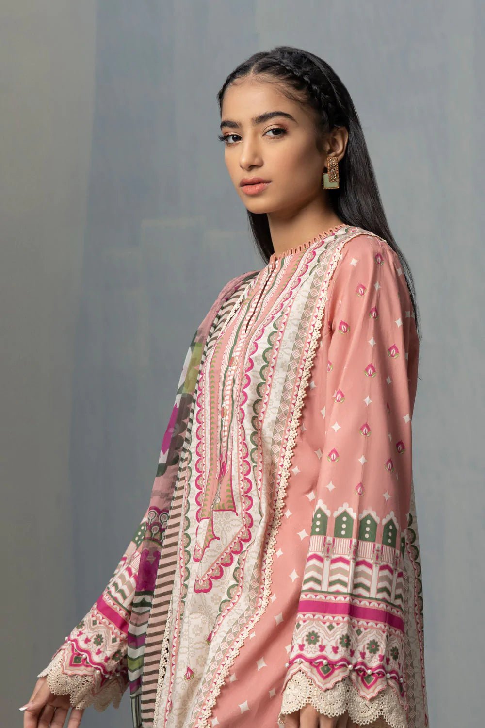 Sapphire Cotton 3 Piece Suit SAP91-Designer dhaage