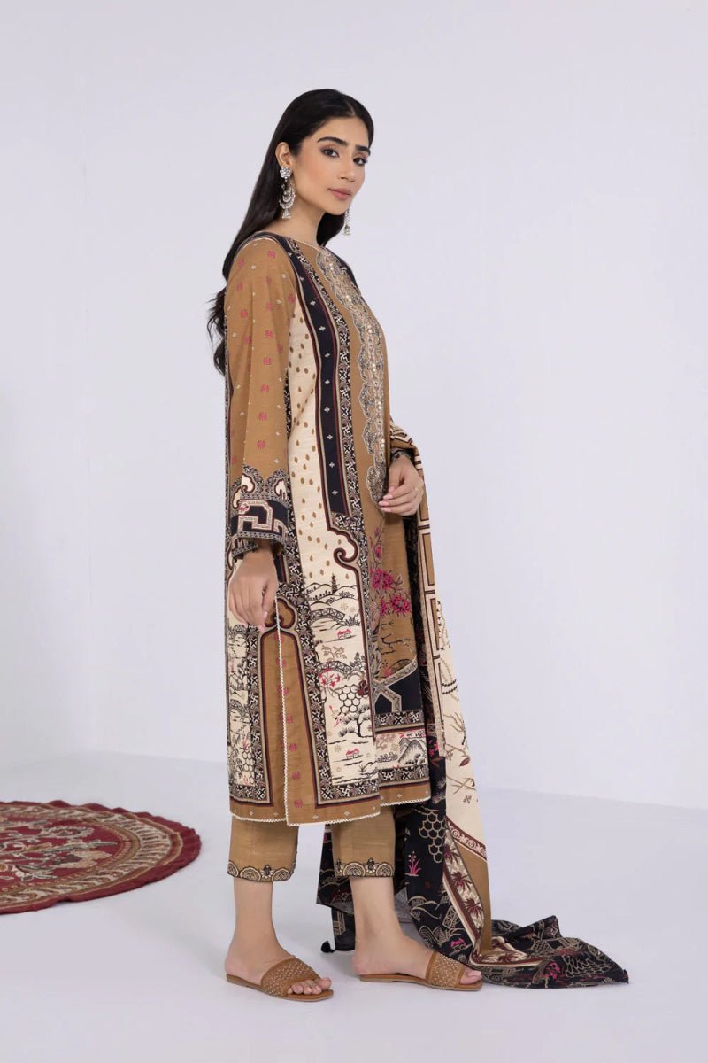 Sapphire Embroidered Khaddar 3 Piece Suit SAP105 - Designer dhaage