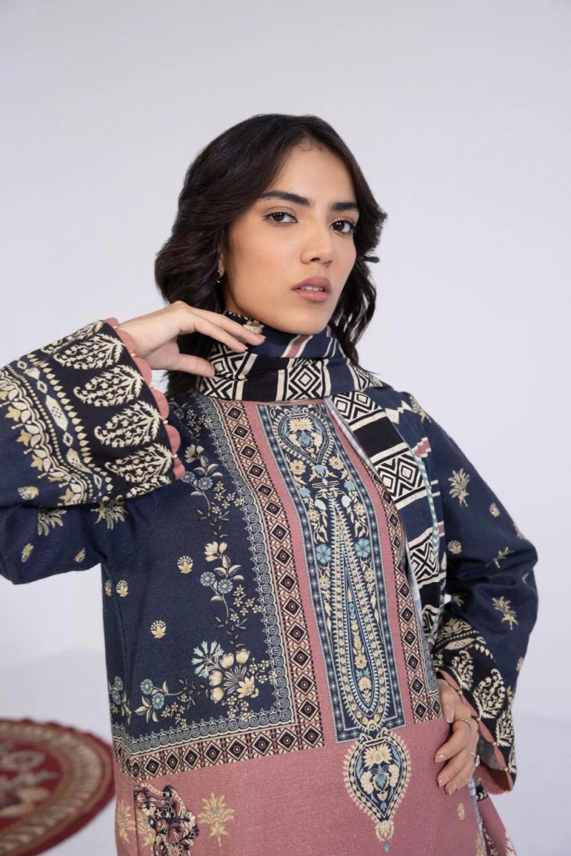 Sapphire Embroidered Khaddar 3 Piece Suit SAP112 - Designer dhaage