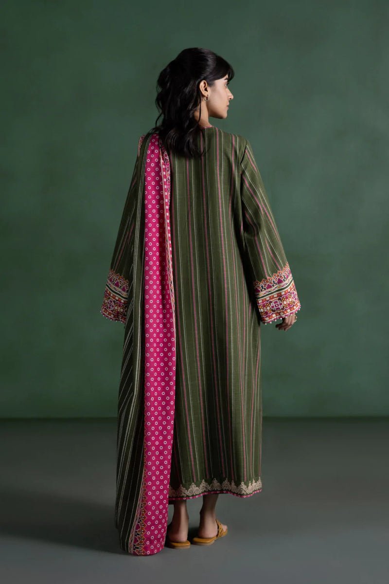 Sapphire Embroidered Khaddar 3 Piece Suit SAP129 - Designer dhaage