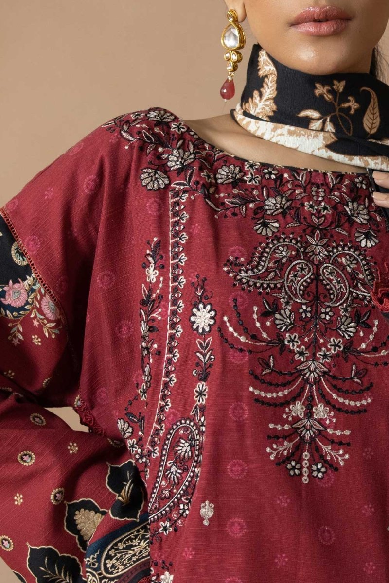 Sapphire Embroidered Khaddar Suit SAP124-Designer dhaage