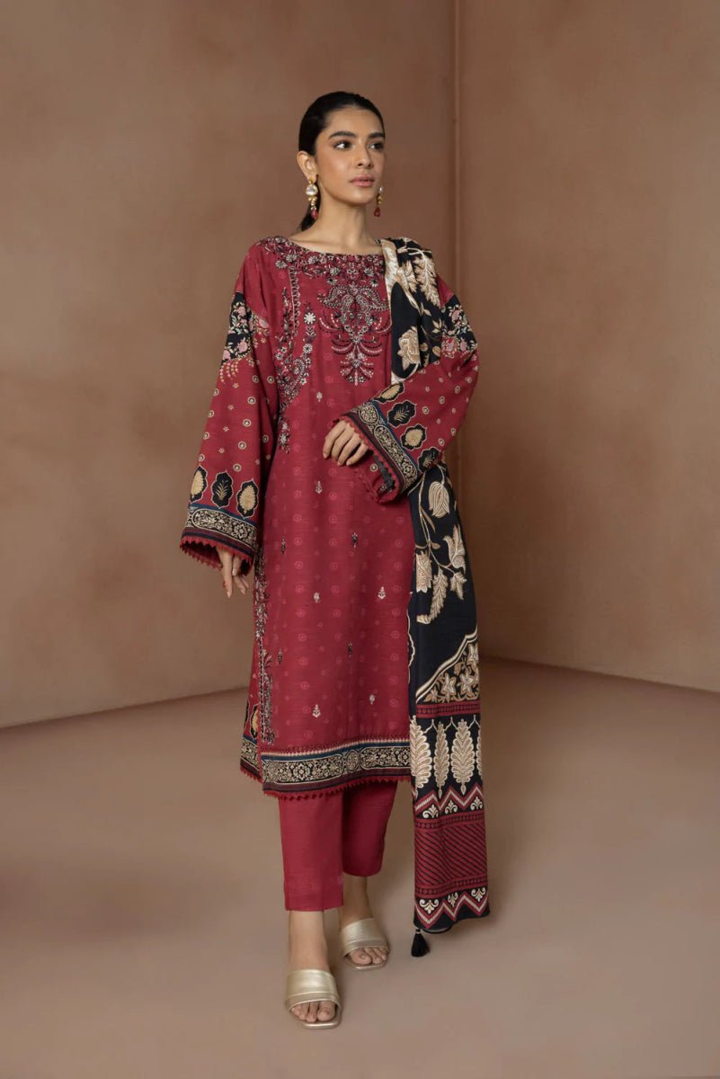 Sapphire Embroidered Khaddar Suit SAP124 - Designer dhaage