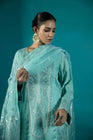 Sapphire Embroidered Raw Silk Formal SAP114-Designer dhaage