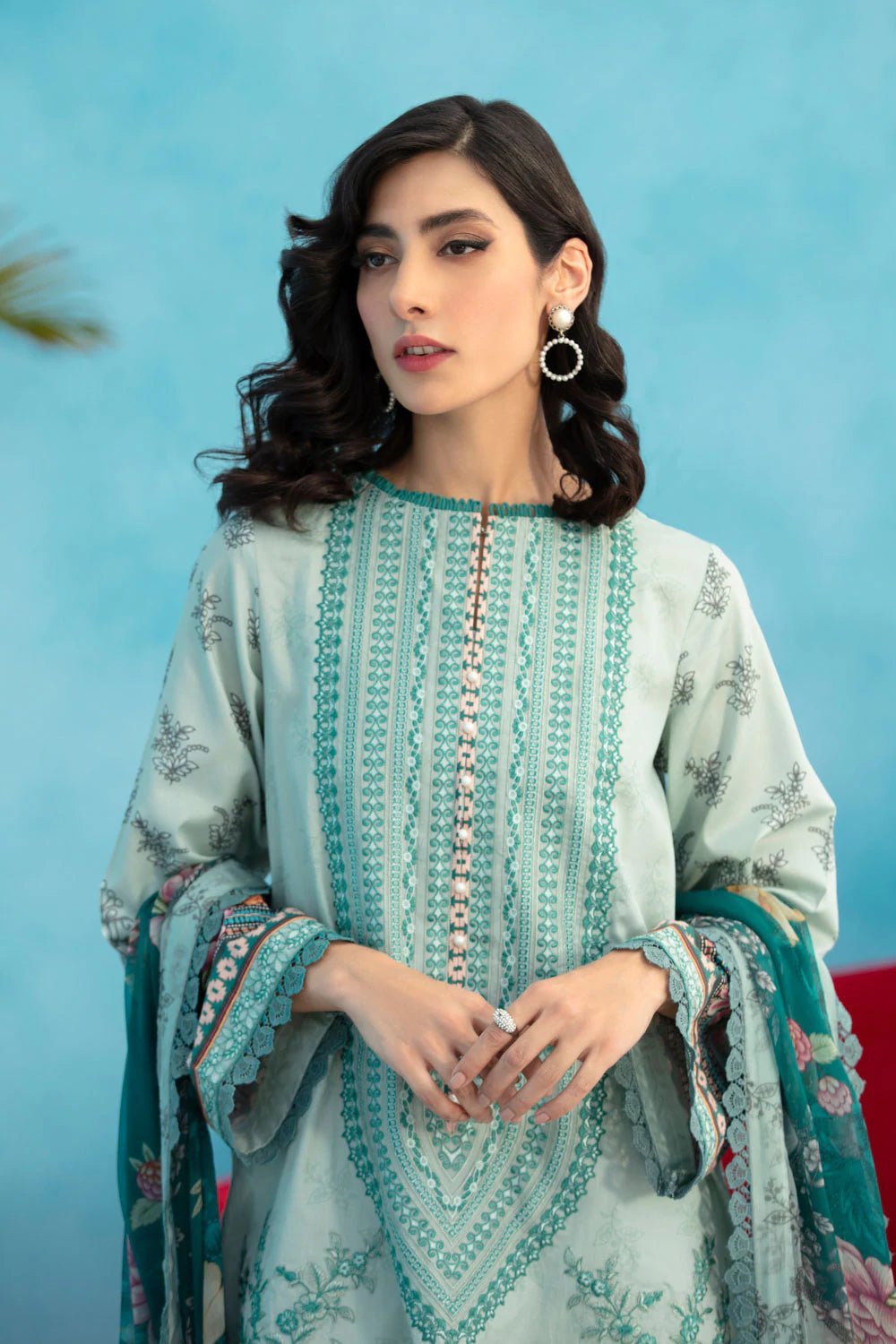 Sapphire Lawn 3 Piece Suit SAP57-Designer dhaage