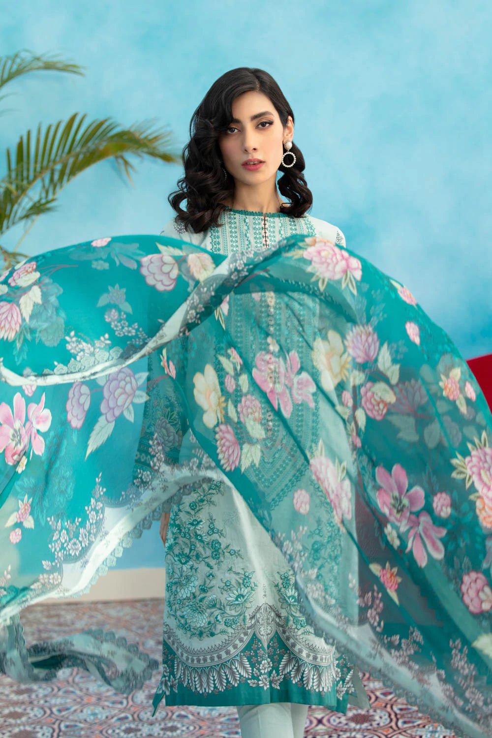 Sapphire Lawn 3 Piece Suit SAP57-Designer dhaage