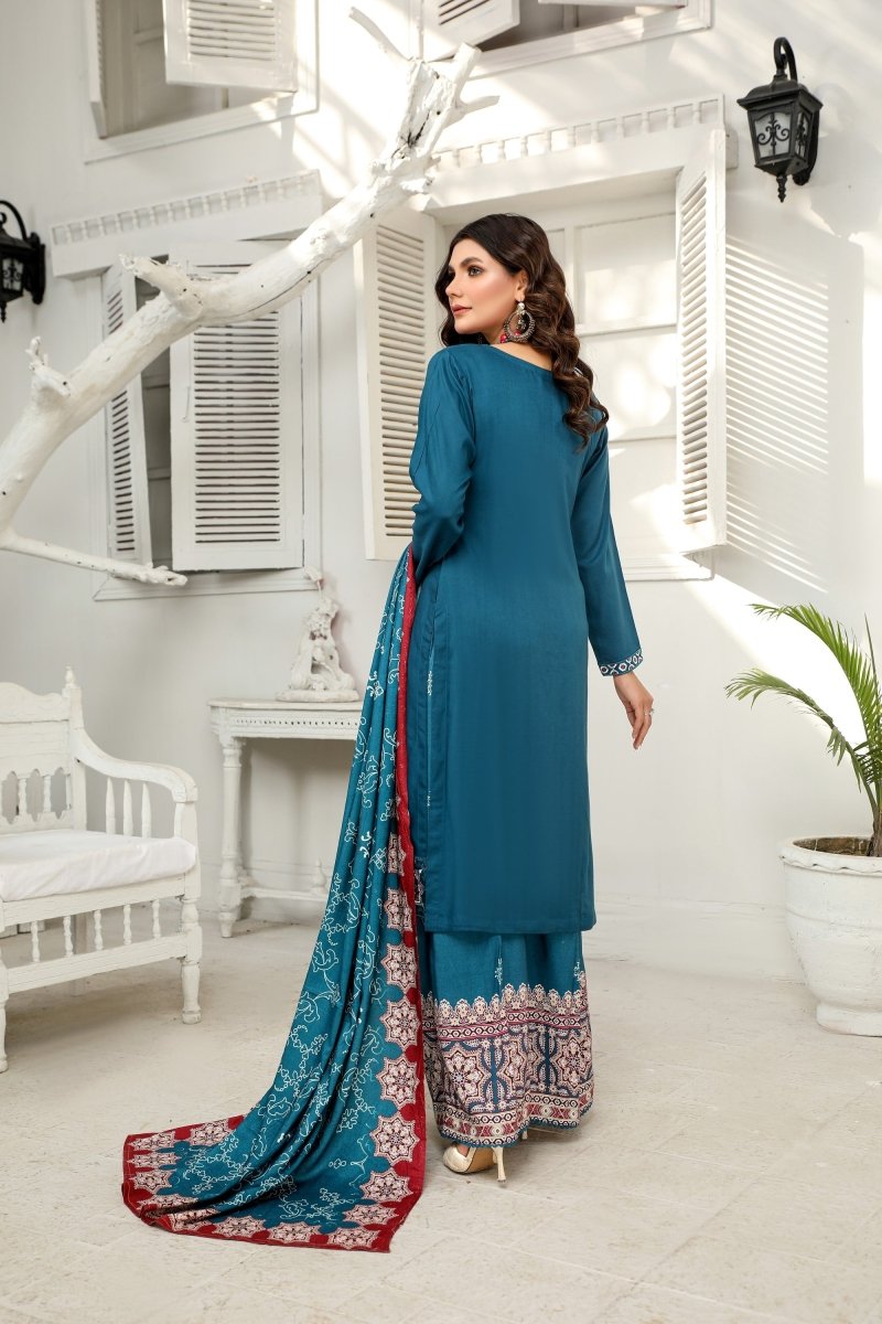 Simrans Ajrak Linen 3 Piece Suit SIM116