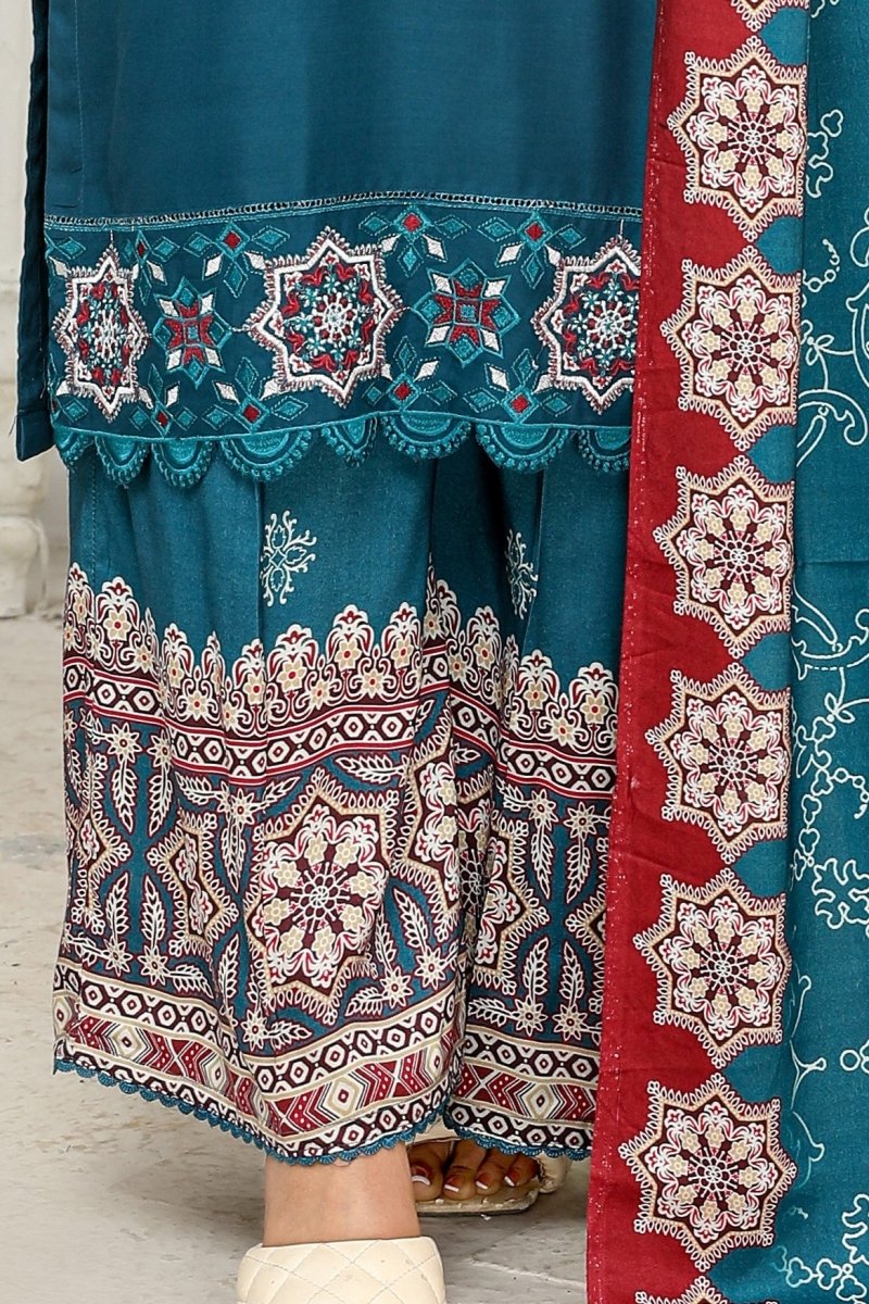 Simrans Ajrak Linen 3 Piece Suit SIM116