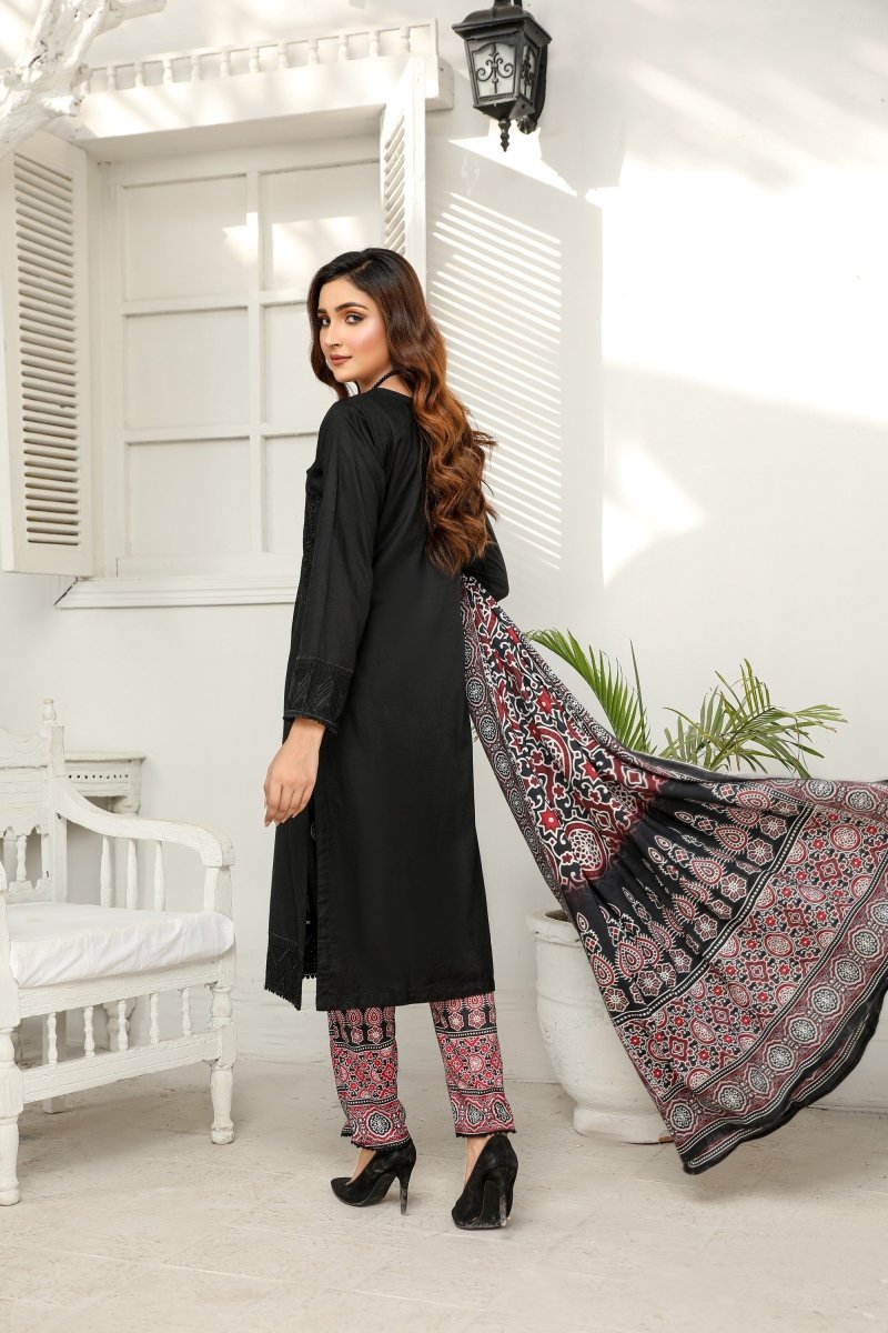 Simrans Ajrak Linen 3 Piece Suit SIM117