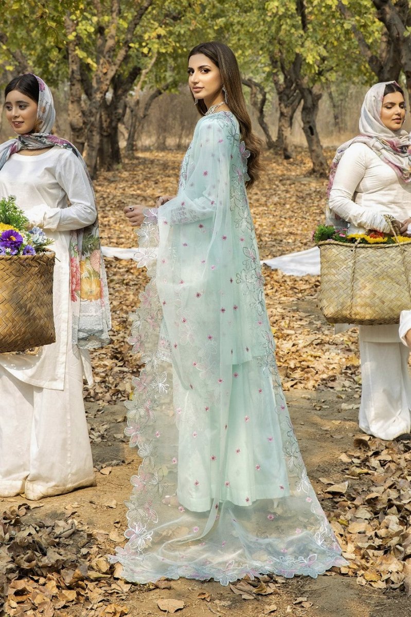 Simrans Festive Lawn Chikankari Sharara Frock SIM150
