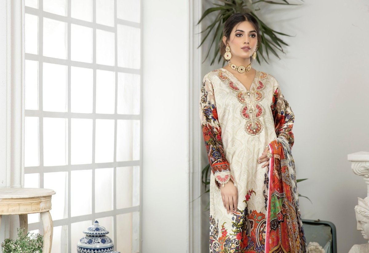 Simrans Luxury Silk 3 PC Suit SIM44-Designer dhaage