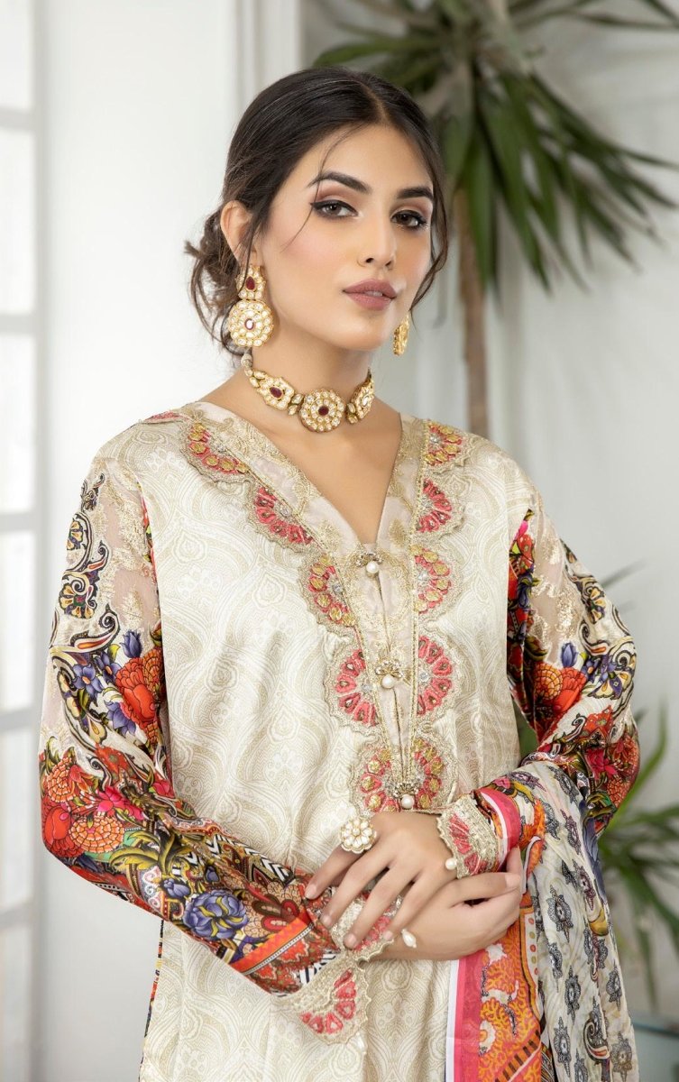 Simrans Luxury Silk 3 PC Suit SIM44-Designer dhaage