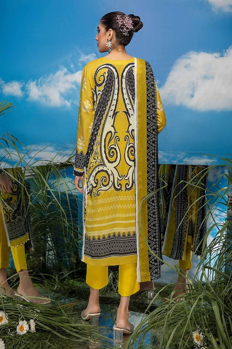 So Kamal Lawn 3 Piece Suit SKA56-Designer dhaage