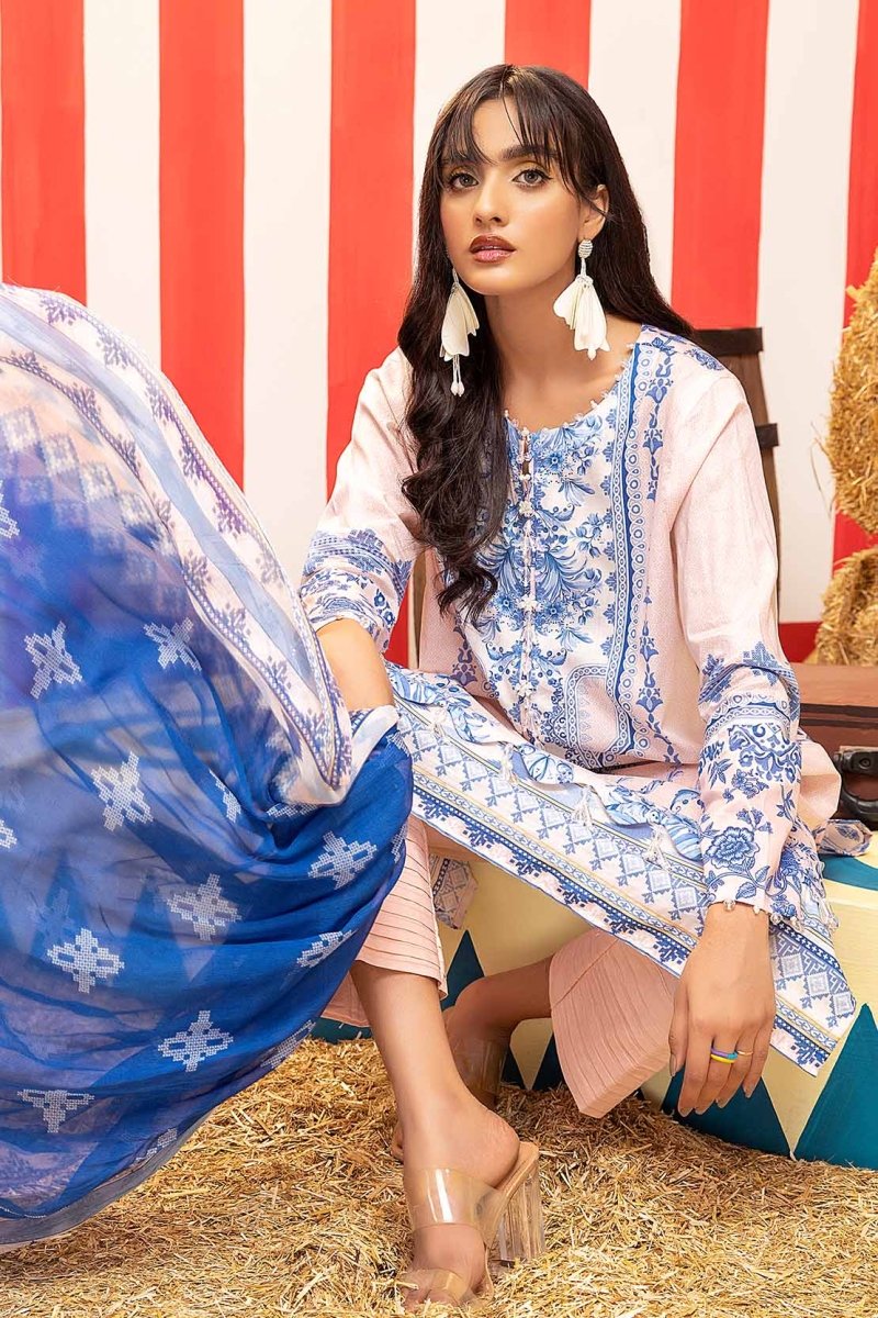 So Kamal Lawn 3 Piece Suit SKA57-Designer dhaage