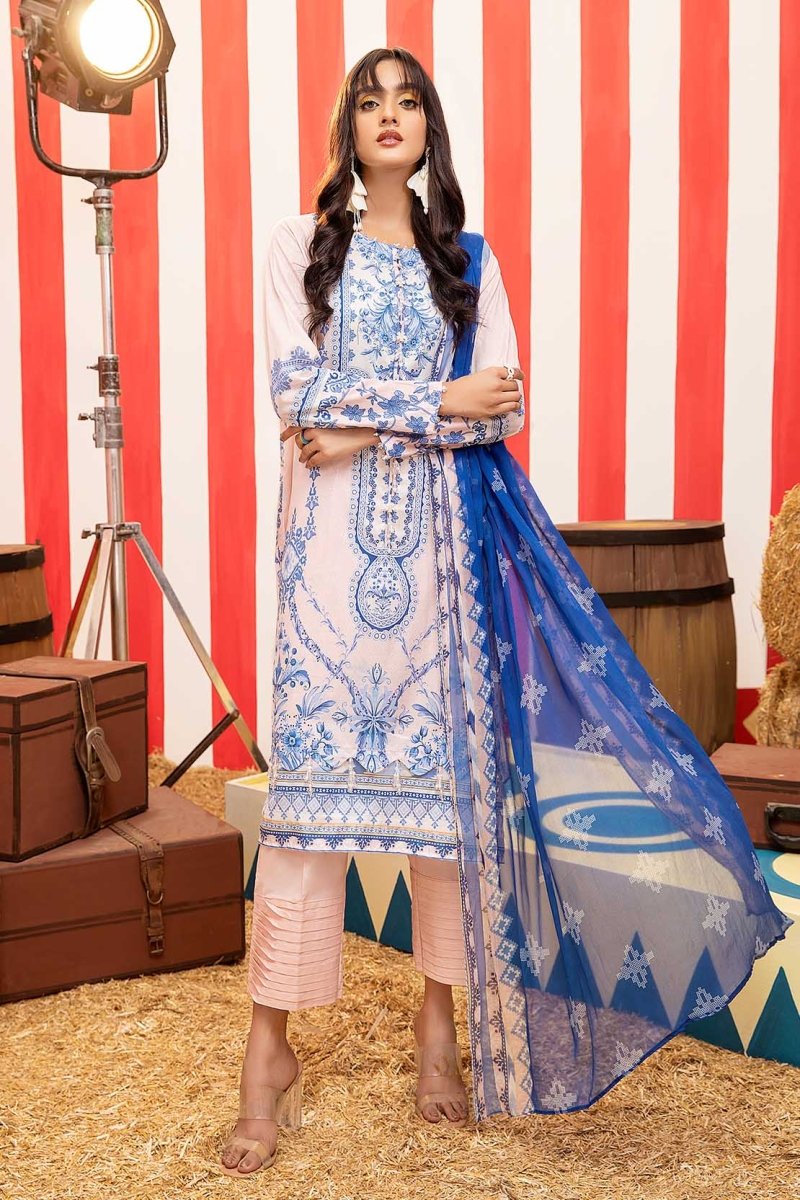 So Kamal Lawn 3 Piece Suit SKA57-Designer dhaage