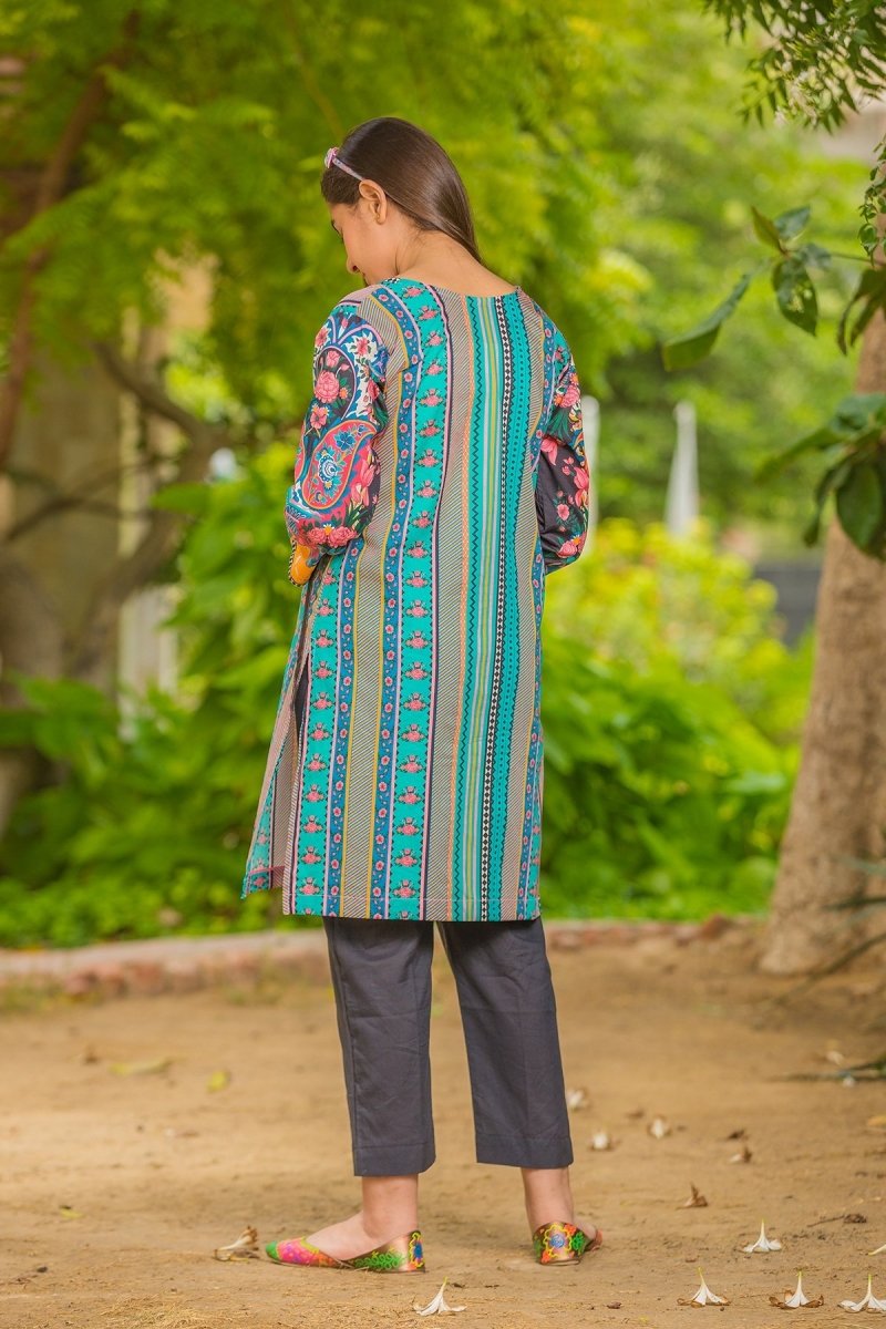 Waniya Girls Running Stripes WAN27-Designer dhaage