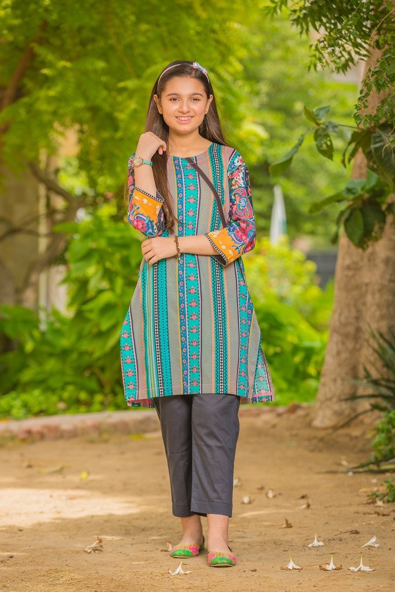 Waniya Girls Running Stripes WAN27-Designer dhaage