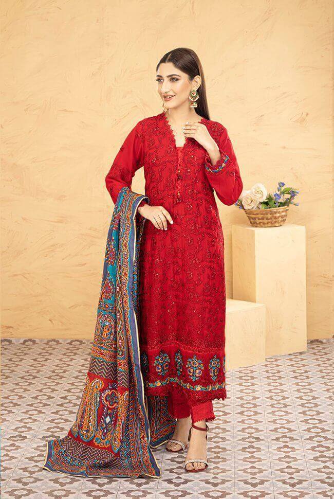 Wardah Chiffon Formal Suit WAR14-Designer dhaage