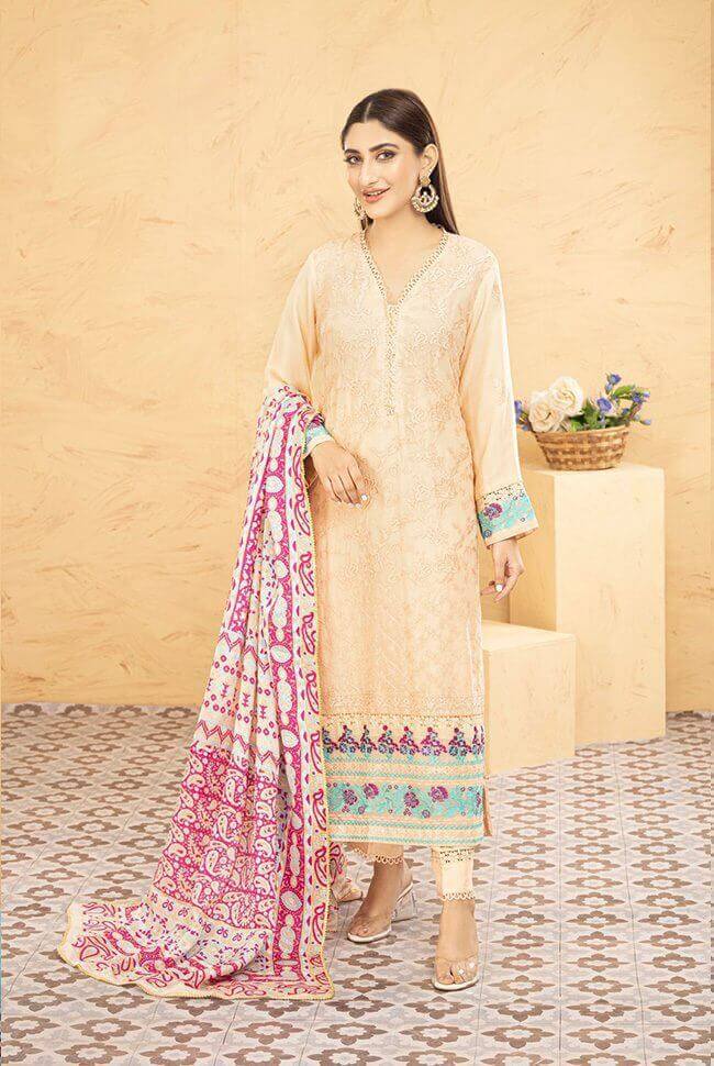 Wardah Chiffon Formal Suit WAR15-Designer dhaage