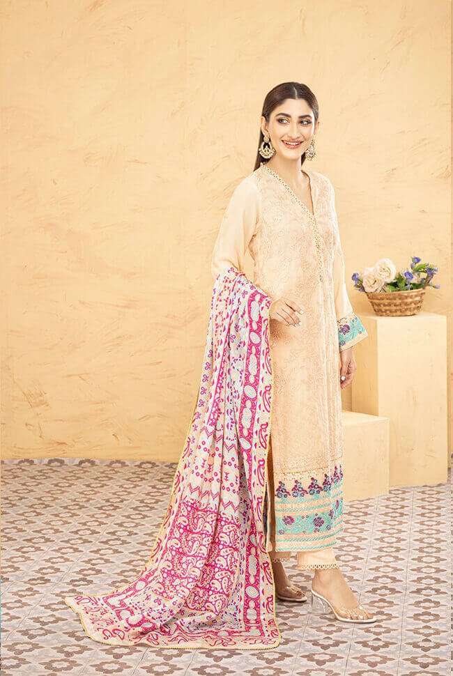 Wardah Chiffon Formal Suit WAR15-Designer dhaage