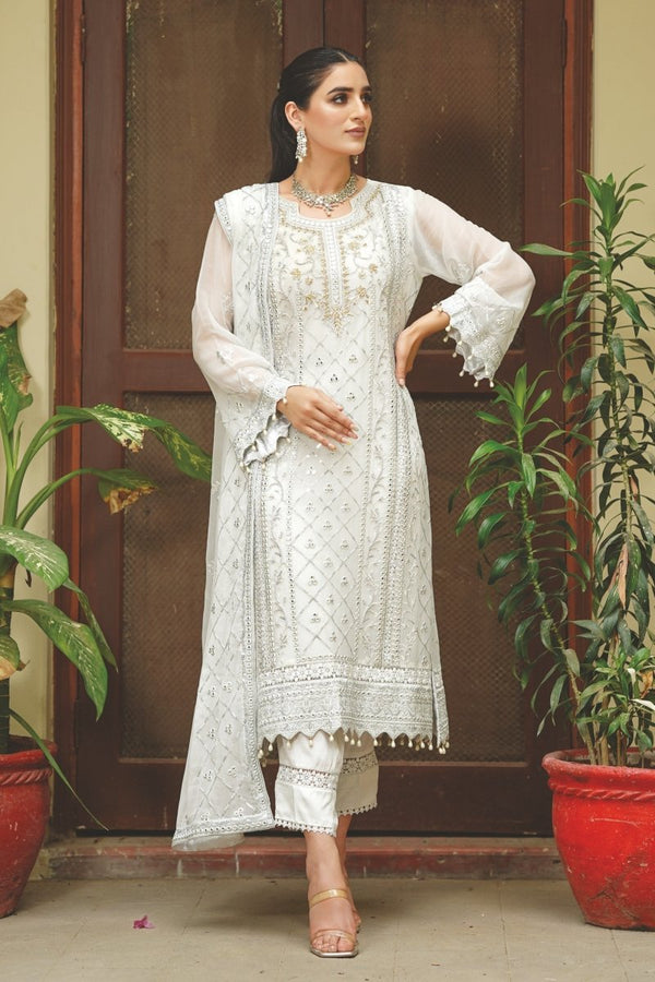 Wardah Chiffon Formal Suit WAR06-Designer dhaage