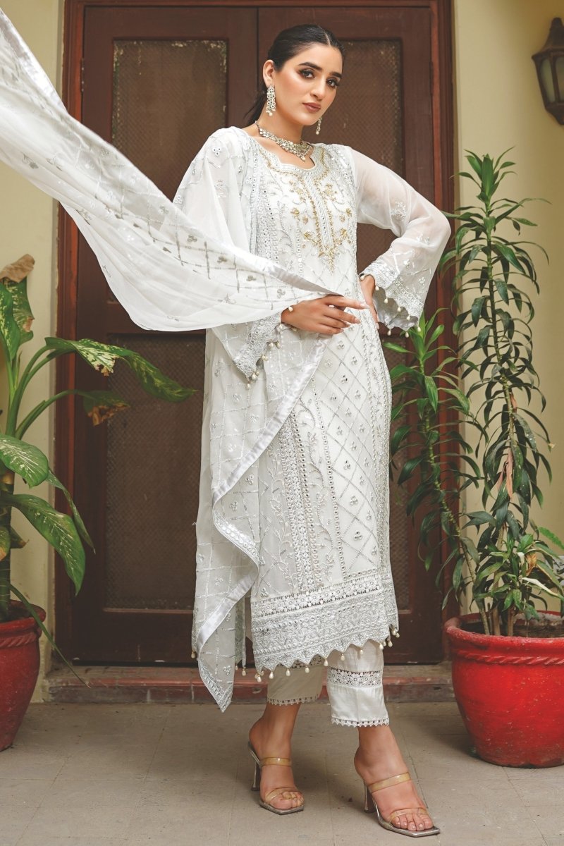 Wardah Chiffon Formal Suit WAR06-Designer dhaage