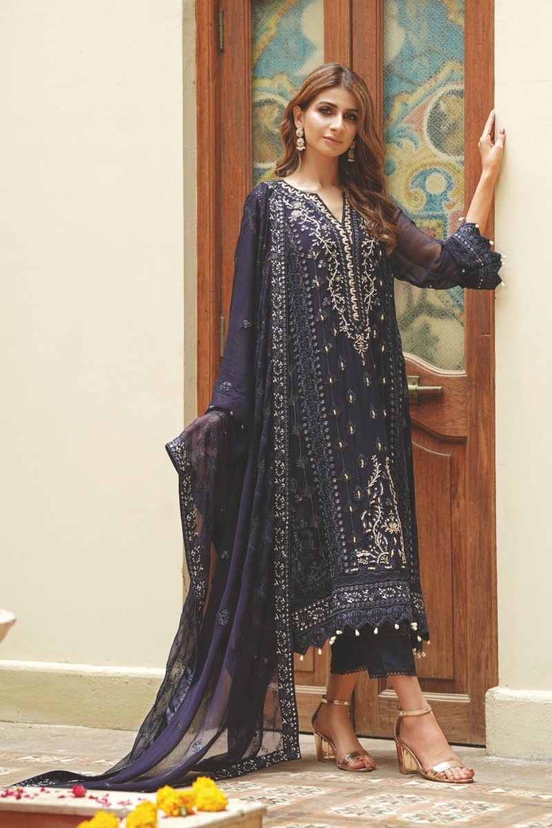 Wardah Chiffon Formal Suit WAR07-Designer dhaage
