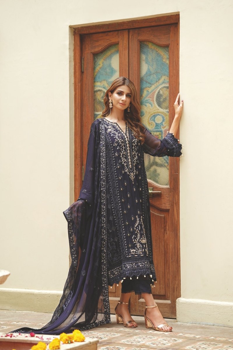 Wardah Chiffon Formal Suit WAR07-Designer dhaage