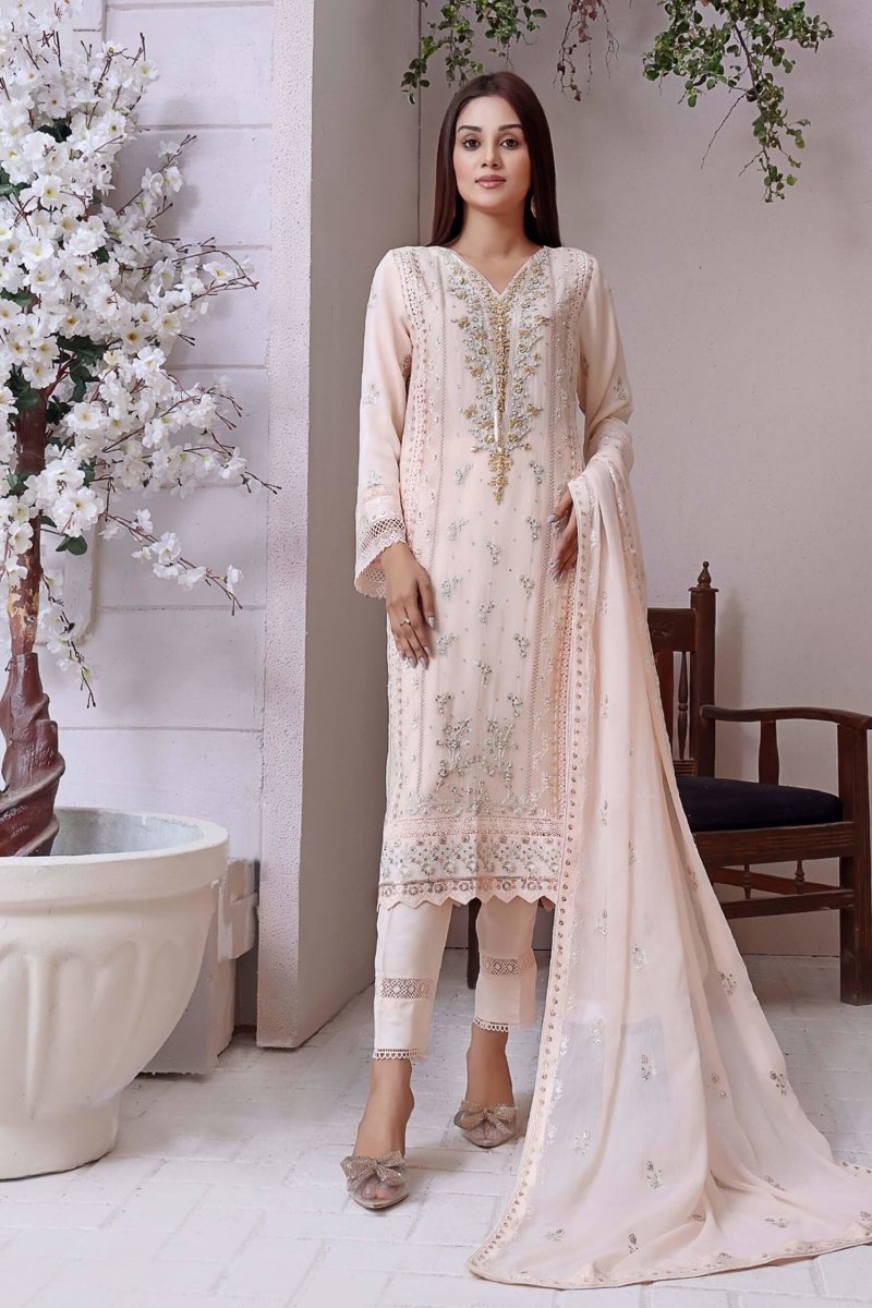 Wardah Chiffon Formal Suit WAR11-Designer dhaage