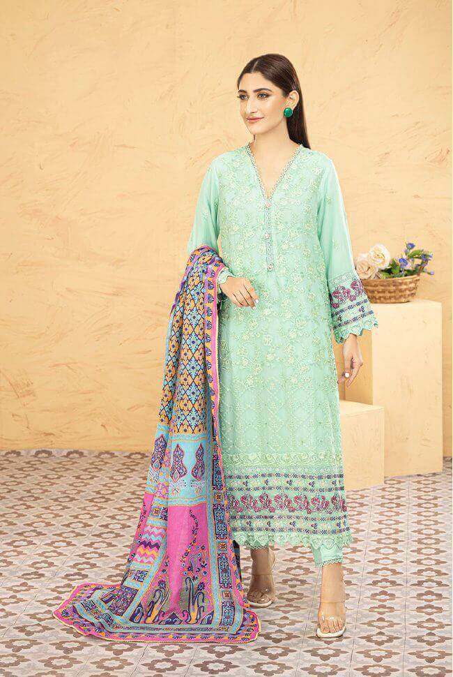 Wardah Chiffon Formal Suit WAR16-Designer dhaage