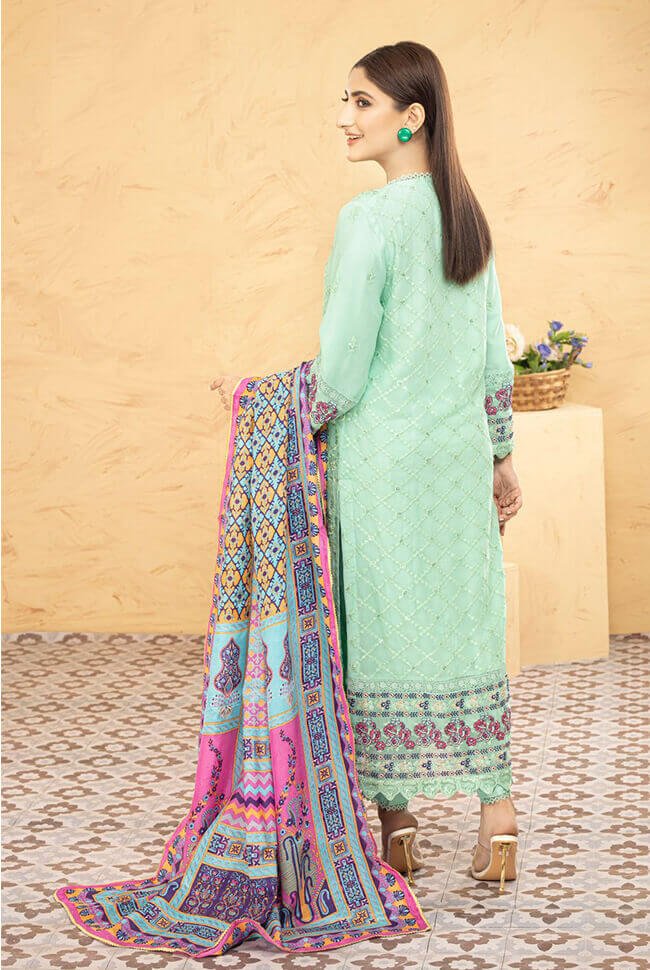 Wardah Chiffon Formal Suit WAR16-Designer dhaage