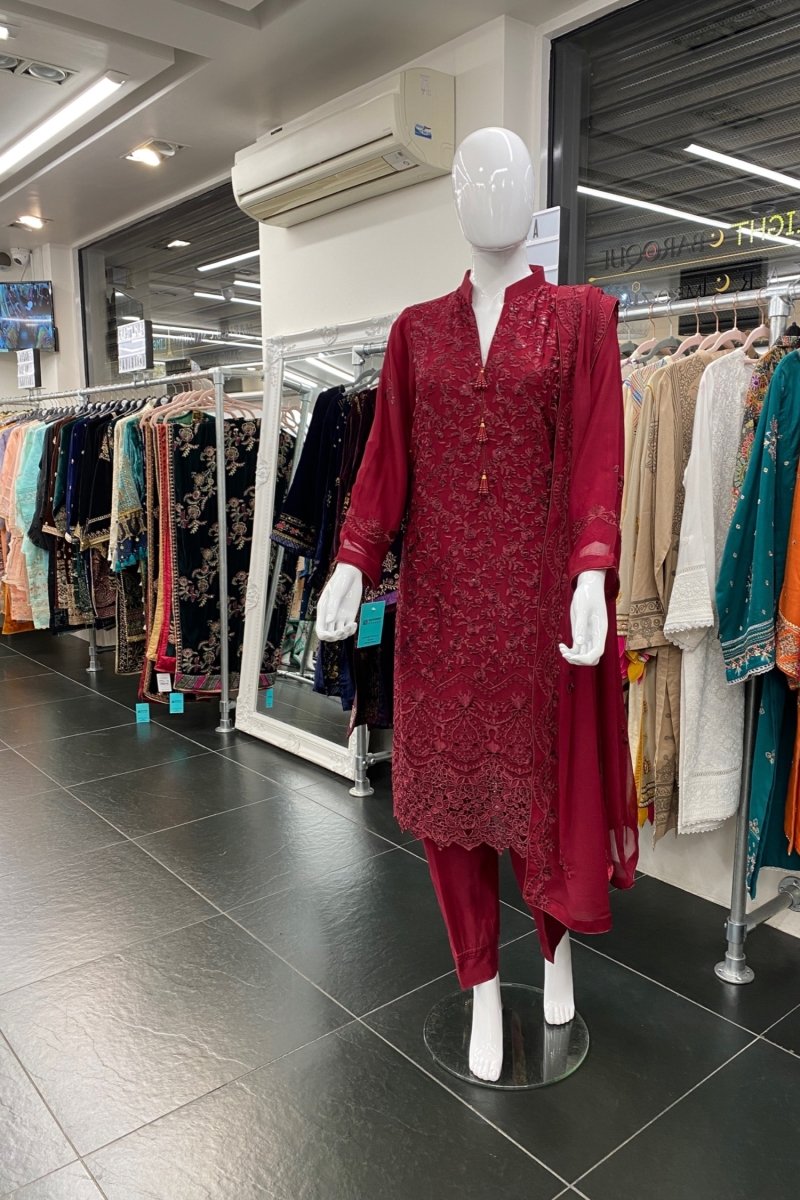 Wardah Embroidered Chiffon Formal Suit WAR03
