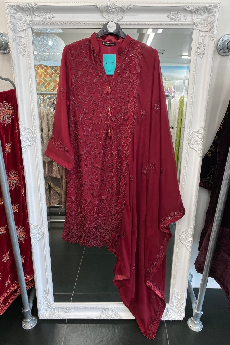 Wardah Embroidered Chiffon Formal Suit WAR03